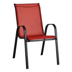 Outlet Hush Bower Store 19 Stackable Red Sling Patio Chair